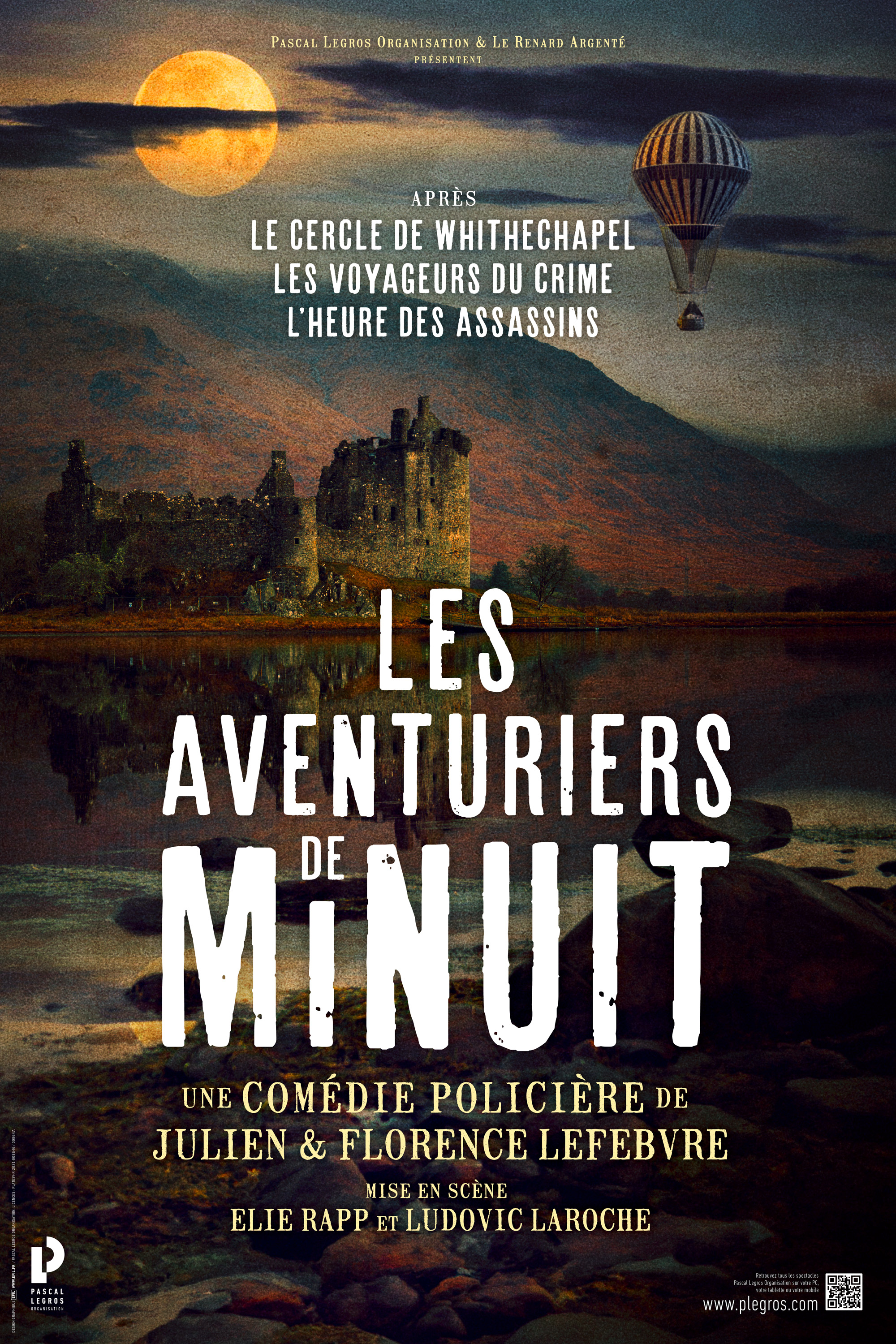 Affiche spectacle Les Aventuriers de minuit